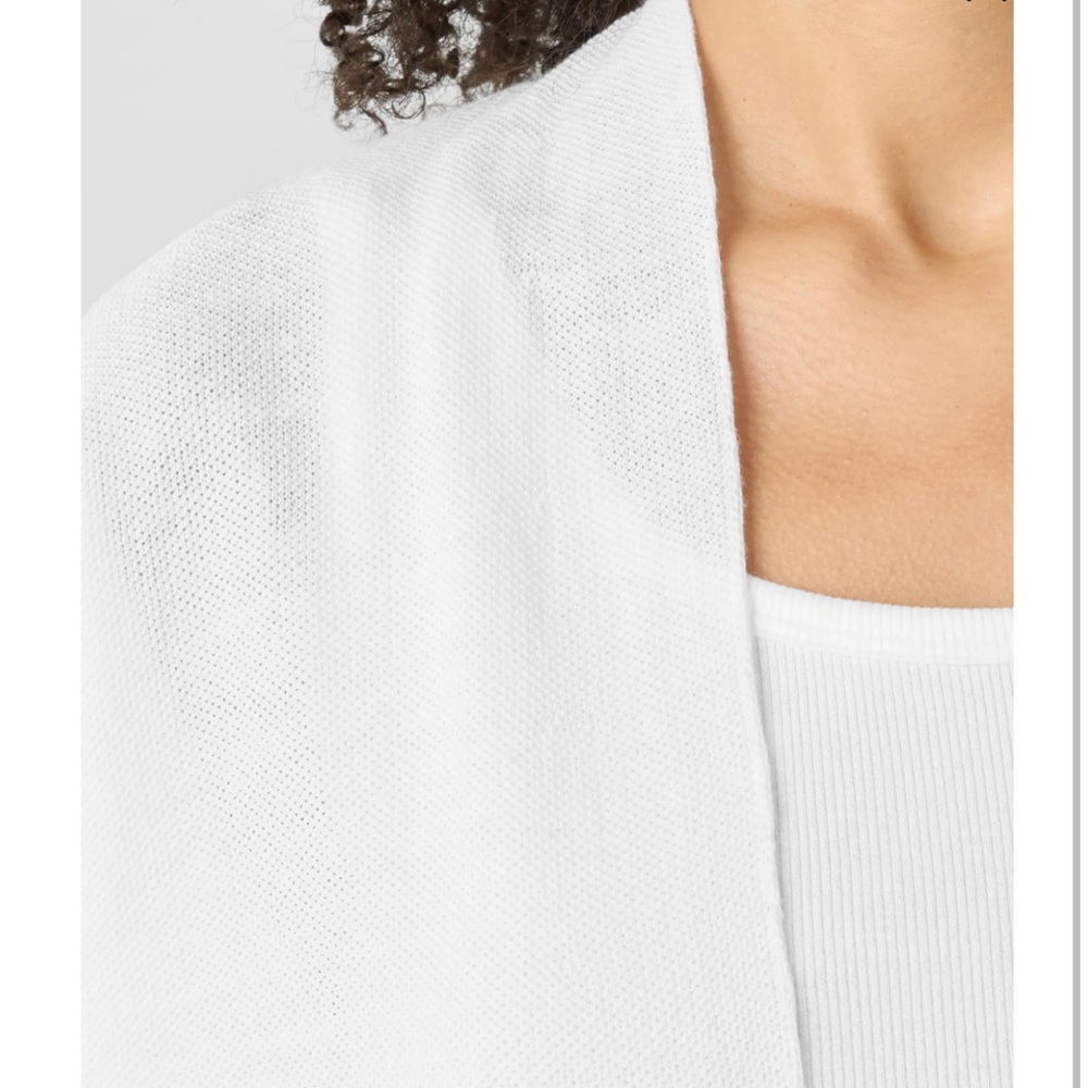 NWT  Eileen Fisher Organic Linen Blend Open Front Cardigan - Picture 12 of 12